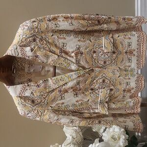 Nwt MAGASCHONI large linnen jacket cream beige